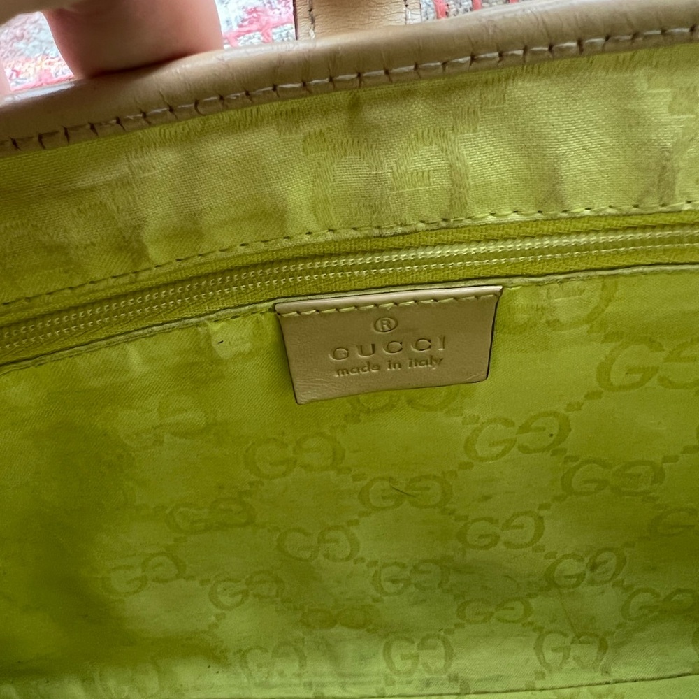 Gucci Beige Leather Hobo Bag with Silver Hardware - Picture 7 of 14